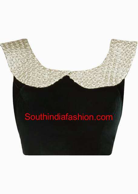 Collar neck saree blouse