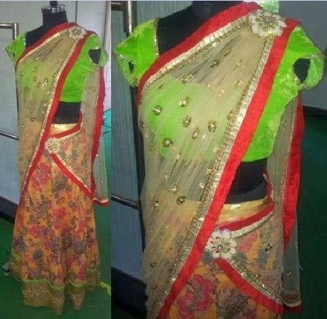 designer half saree