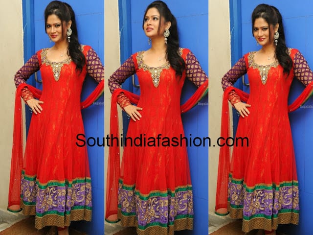 celebrity anarkali dresses