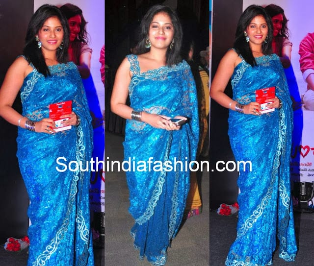 blue saree