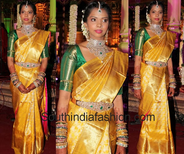 plain bridal saree