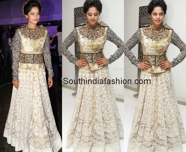 bindhu madhavi in sabyasachi lehenga