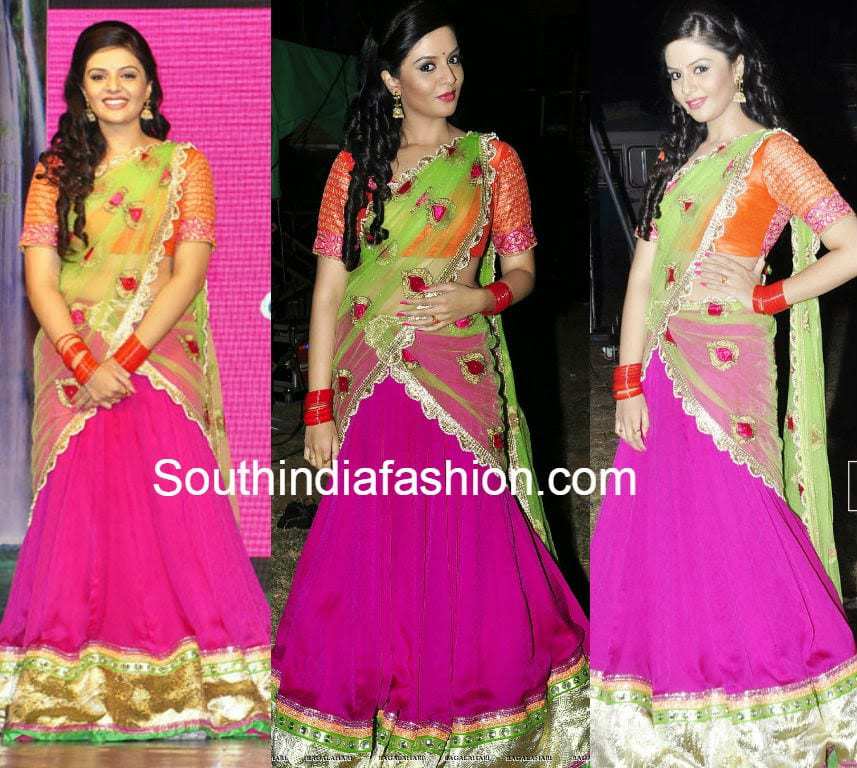 south indian half sarees