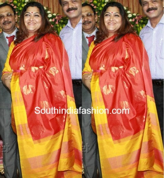 kushboo_sundar_in_uppada_saree_at_arulnithi_wedding_reception