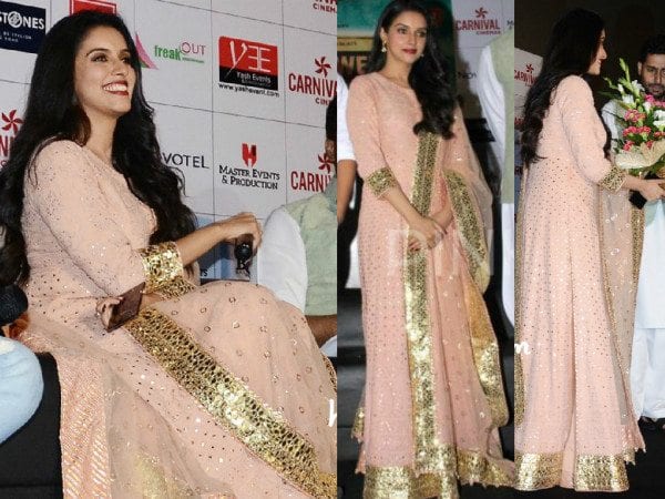 asin in a floor length anarkali by rimple and harpreet