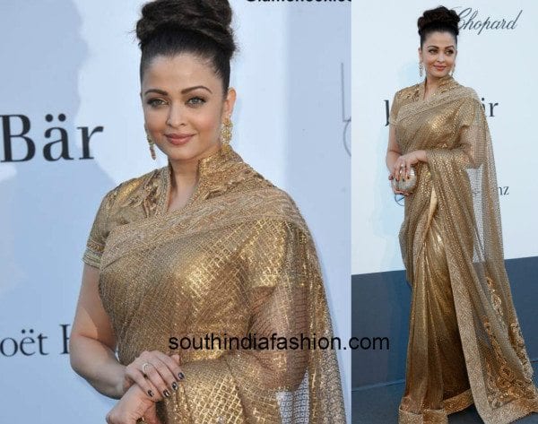 aishwarya in sari collage 10