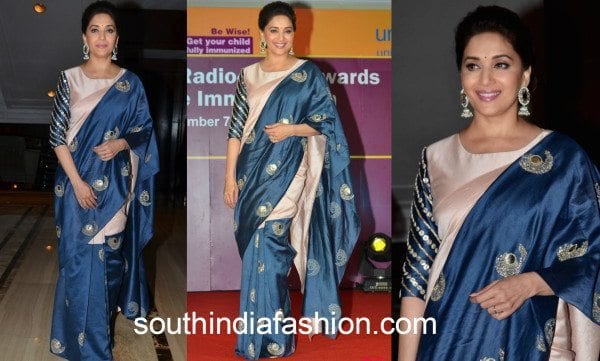 madhuri dixit in a payal singhal saree at unicef child awards