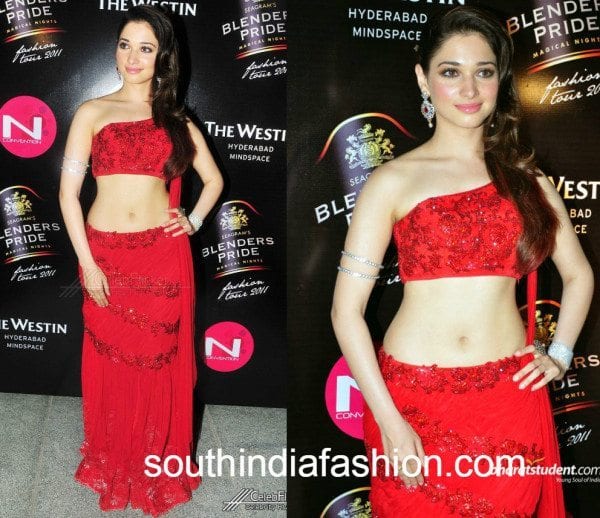 tamannaah in red