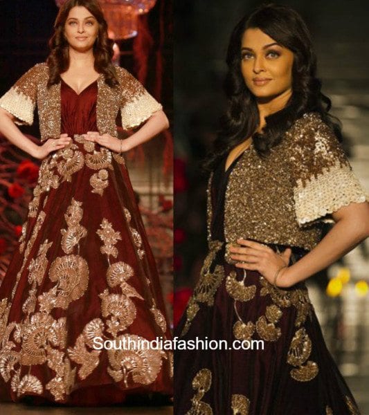 Aishwarya Rai in Manish Malhotra red lehenga