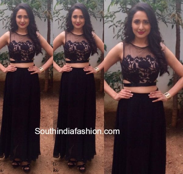 Pragya Jaiswal in Vineti Bolaki crop top and skirt