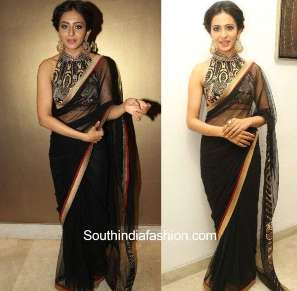 Rakul Preet Singh in Black Saree