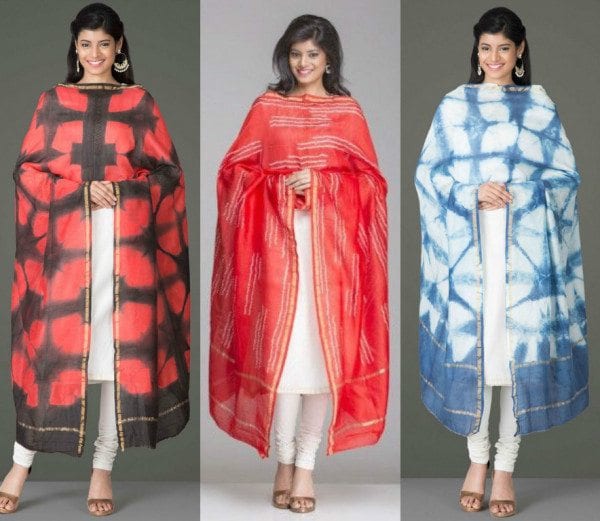 Shibori Dyed Dupattas