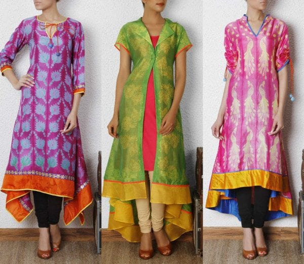 Sibori Dyed Silk Kurtas