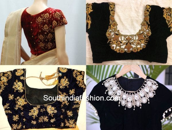 velvet blouse designs