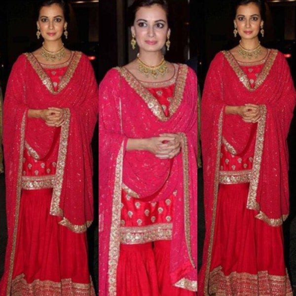 Dia Mirza in Sabyasachi Outfit