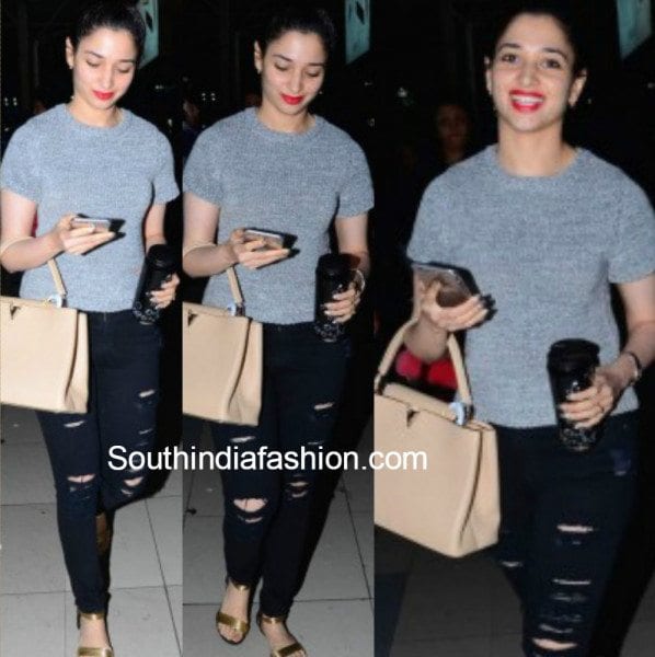 Tamannaah Bhatia's airport fashion