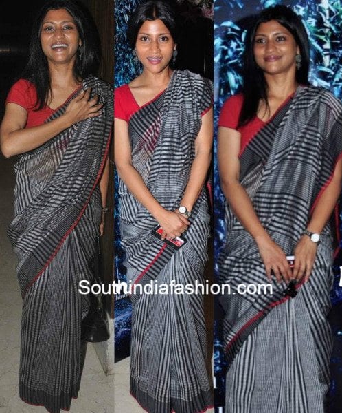 Konkana Sen in a traditional saree