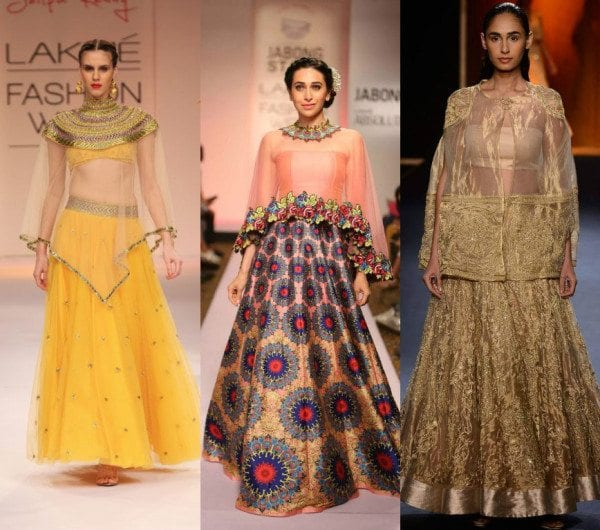 Lehengas with capes