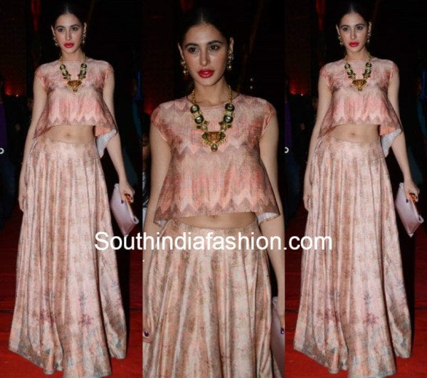 Nargis Fakhri in Anita Dongre at Umang Police Show