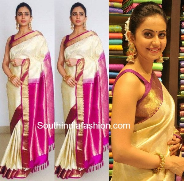 Rakul Preet Singh in a Kanjeevaram