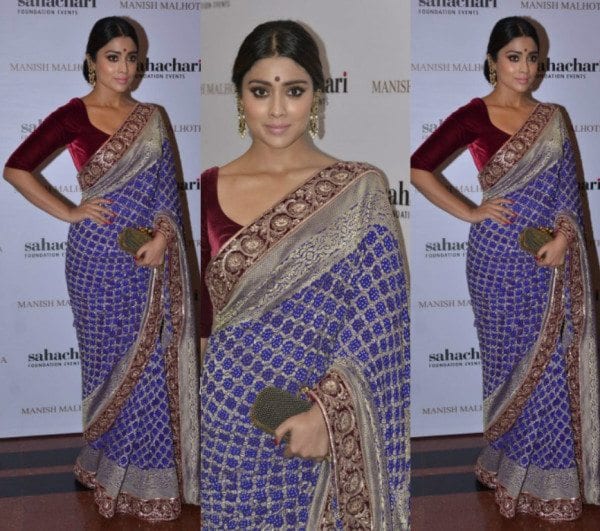 Shriya Saran In Manish Malhotra Saree