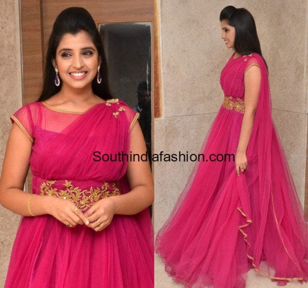 anchor_syamala_pink_gown_speedunnodu_platinumdisc