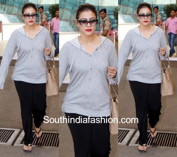 Kajol at the airport