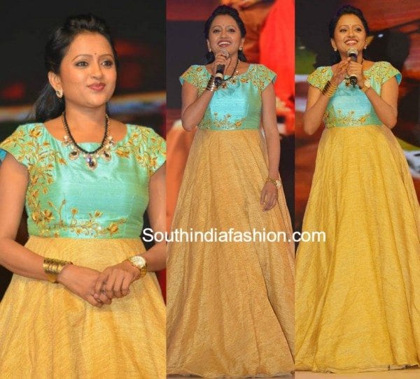 suma_kanakala_long_gown_sardargabbarsingh_audio_function