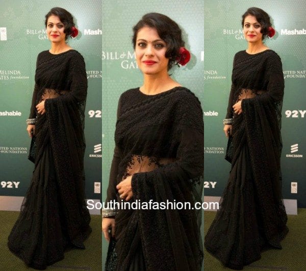 Kajol in a frill saree