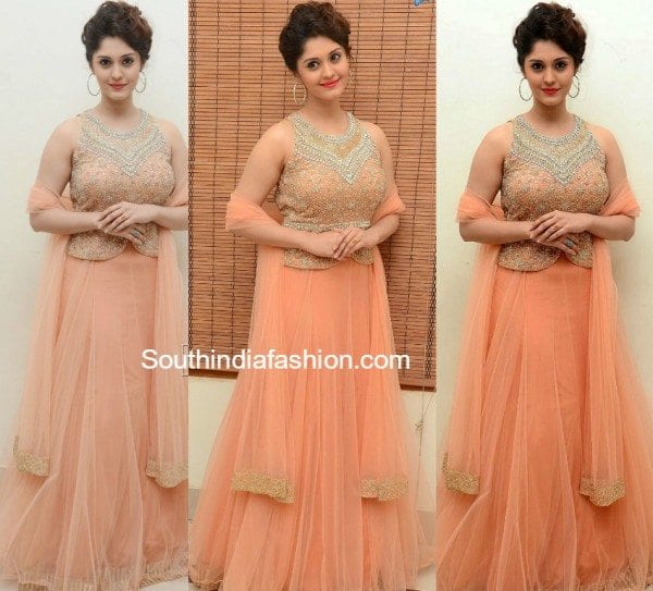 surabhi_peach_lehenga_gentleman_audio_function