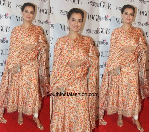 Dia Mirza in Masaba Gupta at the designers festive collection launch