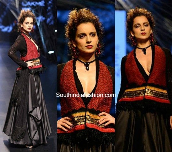 Kangana Ranaut in Tarun Tahiliani at LFW AW 2016