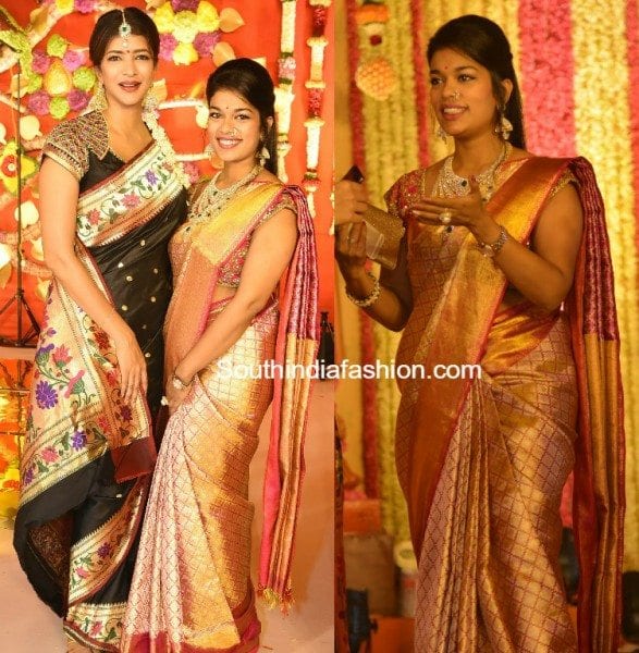 chiru_daughter_sreeja_swathi_nimmagadda_wedding_pattu_saree