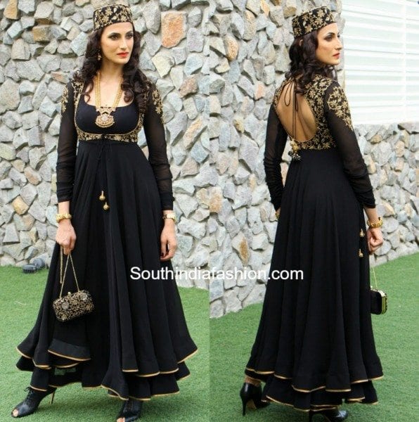 shilpa_reddy_black_anarkali_suit