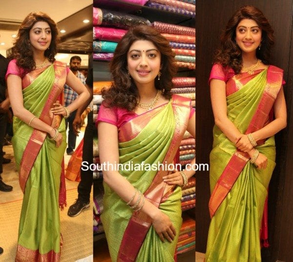 pranitha_subhash_pattu_silk_saree_vrk_silks_launch