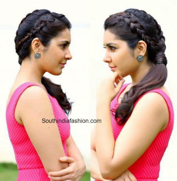 raashi_khanna_braided_ponytail_hairstyle