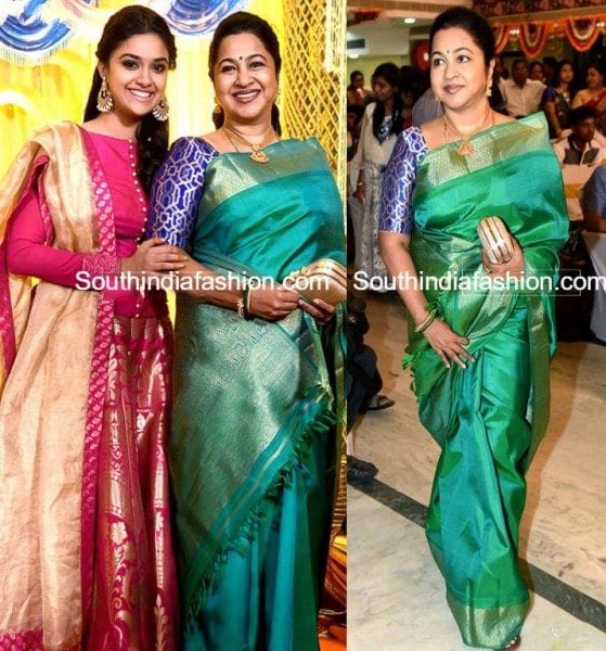 radhika_sarathkumar_keerthysuresh_sister_wedding_reception