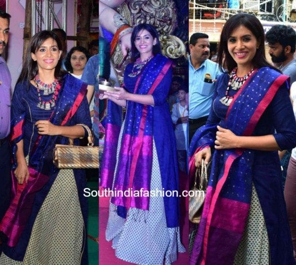 sonali_kulkarni_lehenga_kurta_ganesh_festival