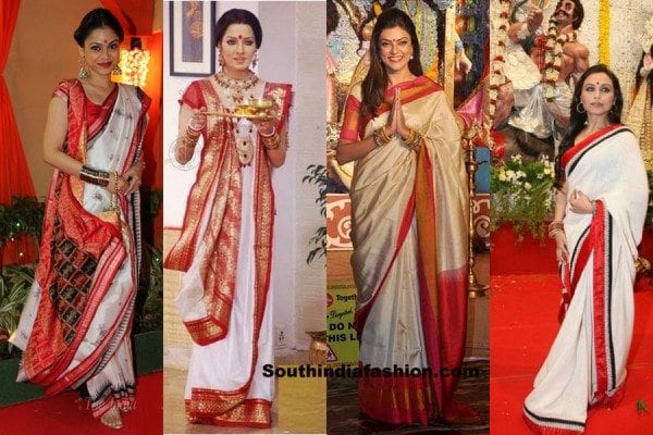 bengali-durga-puja-saree