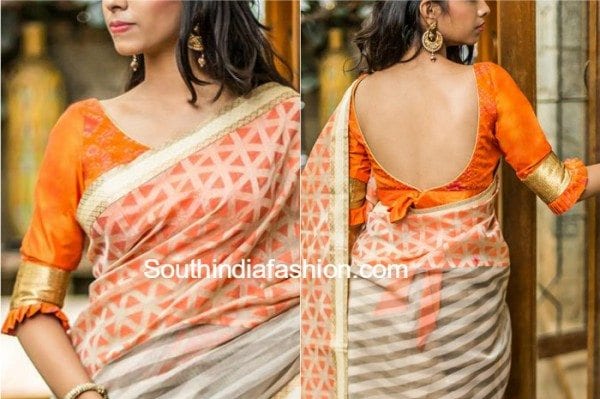 saree-blouse_with_bow_on_back