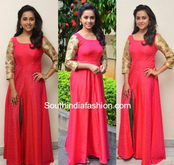 sridivya-long-slit-kurta-kaashmora-press-meet