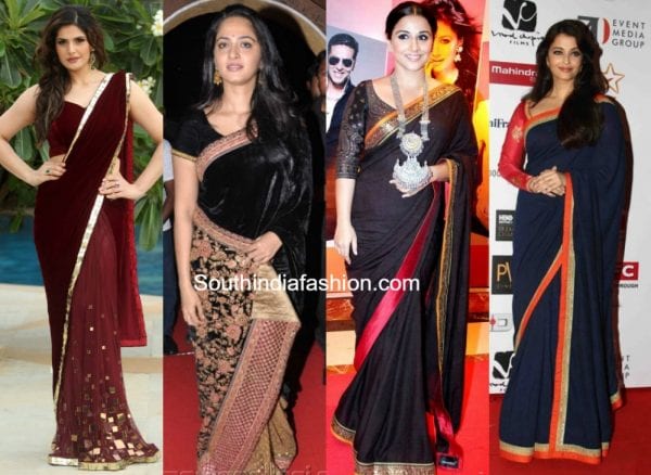 dark-color-sarees-to-look-slim