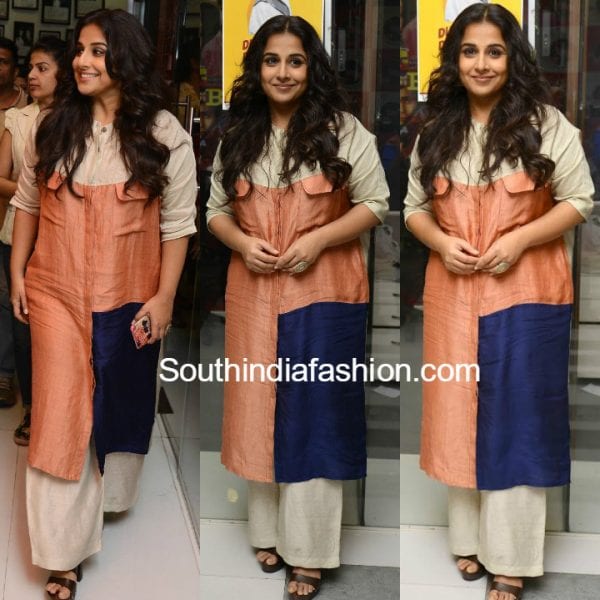 vidya-balan-kurta-palazzos-kahaani2-promotions