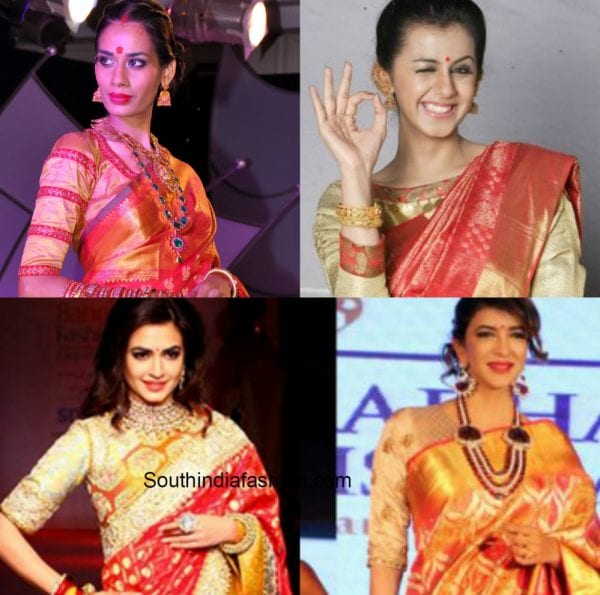 Give Your Red Kanjeevaram Saree a New Look with These Blouse Options