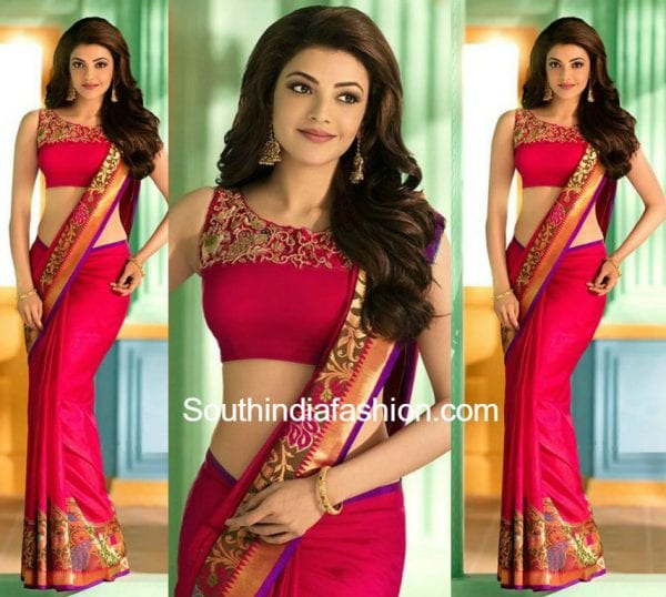 kajal-aggarwal-silk-saree-ad