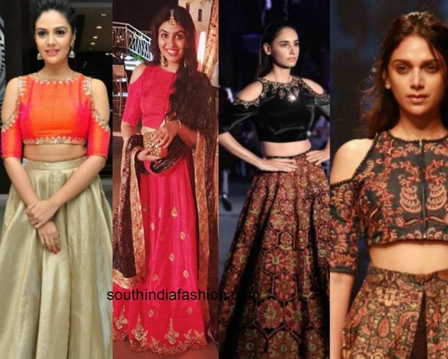 high neck lehenga blouse designs