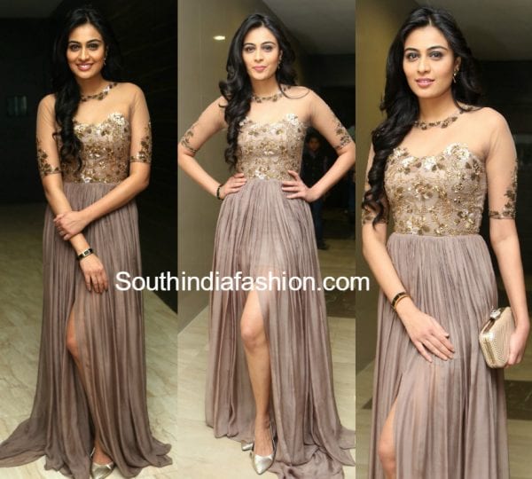 neha-hinge-srivalli-audio-launch-gown