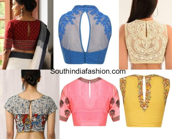 slit-back-neck-blouse-designs-for-sarees