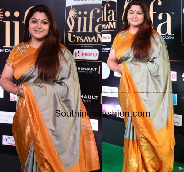 khsuhbu-sundar-silk-saree-iifa-utsavam-awards-2017