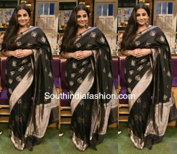 vidya-balan-black-saree-comedy-nights-with-kapil